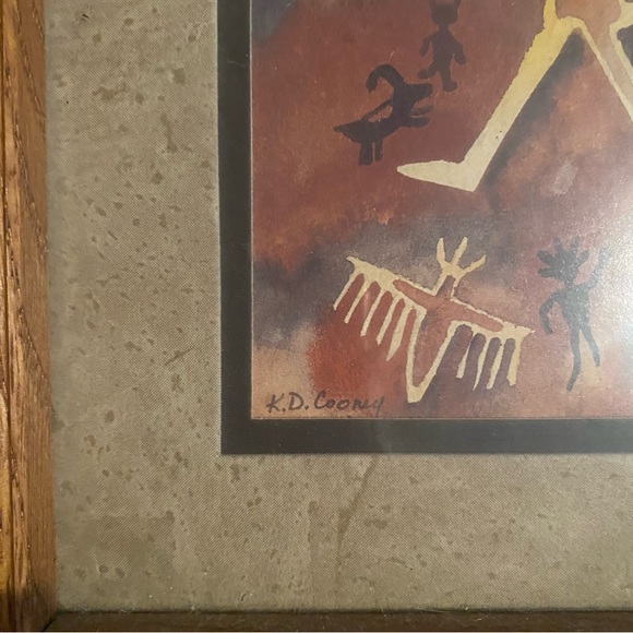 Katy Cooney Framed Tribal Art Paintings - Picture 3 of 6